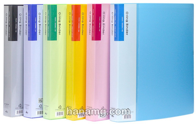 A4 PP 3공 O링 바인더 1인치 (폭3.8cm), 파랑