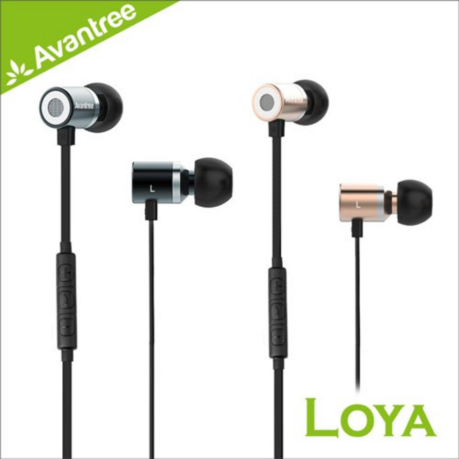 Avantree Loya 入耳式線控耳機, 黑色