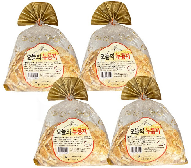케이라이스푸드 오늘의 누룽지, 450g, 4개