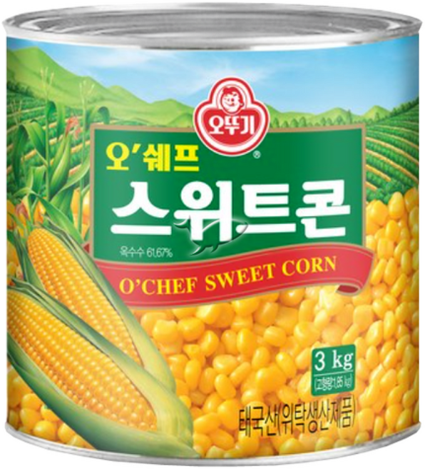 오뚜기 오쉐프 스위트콘, 3kg, 2개