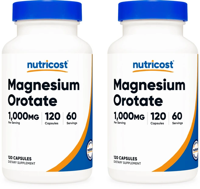 뉴트리코스트 마그네슘 오로테이트 1 000mg 120캡슐 2병, 120정, 2개 - 쿠팡