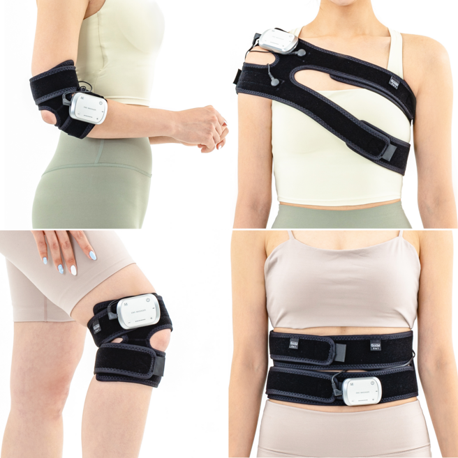 약손드림 6 in 1 멀티 EMS 저주파 관절 안마 마사지기 (FREE 사이즈 고신축 원단) (기본세트 멀티세트 풀세트 3종류), 기본세트 : 본체착용구+마사지기계+스프레이(사지 용)