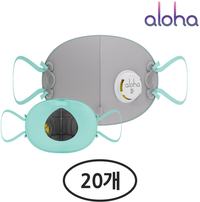알로하 방진 마스크 1급 10매 활성탄 안면부여과식 보형물 밸브형 AF110V, 그레이, 2개