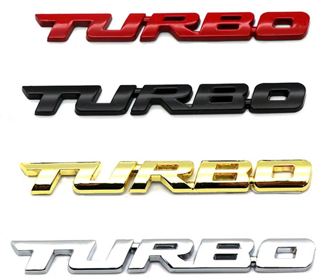 셀렉트템 자동차 터보 엠블럼 스티커 악세사리 튜닝 TURBO, 1개, 블랙