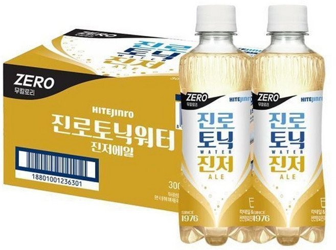 하이트진로 토닉워터 진저에일 제로 300ml PET 12입 cha+620wL
