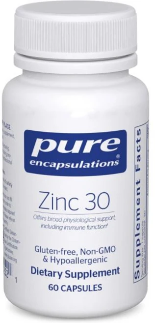 Pure Encapsulations Zinc 퓨어 인캡슐레이션 아연 30mg 60캡슐, 기본, 1개, 60정 - 쿠팡