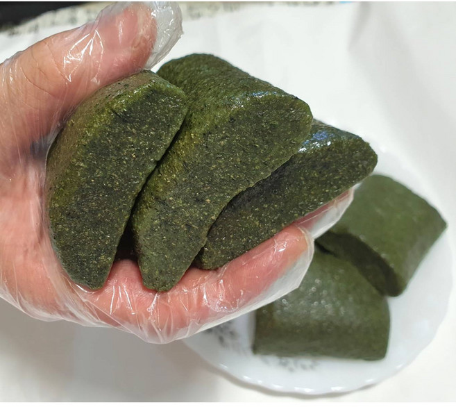 [다운떡방앗간] 무설탕 현미 약쑥 왕절편 3kg 식사대용 다이어트 식사대용 강화 사자발 쑥떡 개떡 절편 다이어트 식사대용 건강 간식, 1개