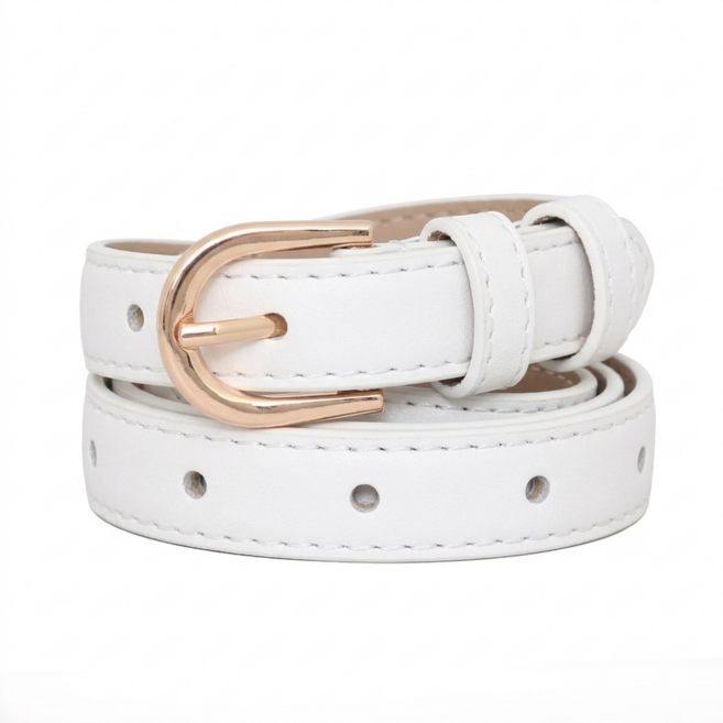 어바인 슬림 가죽 벨트 여성 미니멀 슬랙스 얇은 허리띠