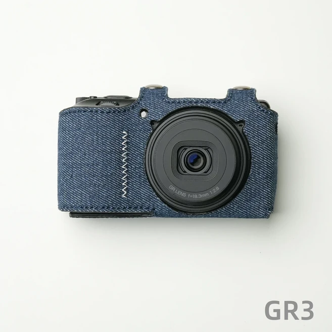 Mr.Stone for RICOHGRIVGRIIIGR IIIxGR3 HDFGR 카메라 케이스 보호 바디슈트 gr4 진짜 가죽 가방, 08 GR3 Denim FL-A002