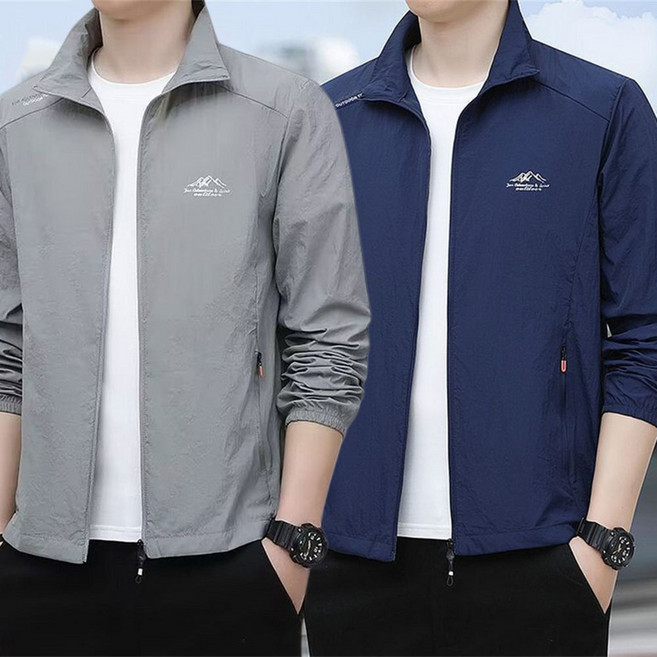 1+1 남성 여름자켓 자외선차단 자켓 캐주얼 바람막이 점퍼 ZBW26030401 40