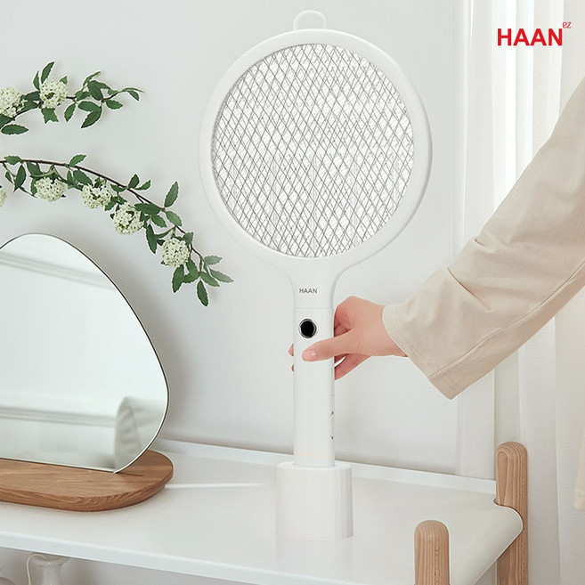 한경희 프리미엄 충전식 상시트랩 전기모기채 GXZ-P5, 핑크