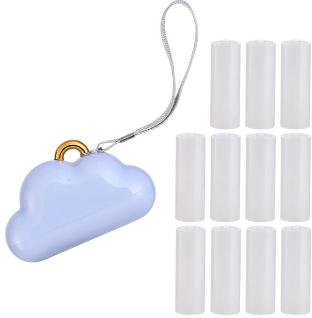 알로롱리빙 휴대용 돌돌이 테이프클리너 스카이블루 본체 + 리필 11개, 1세트