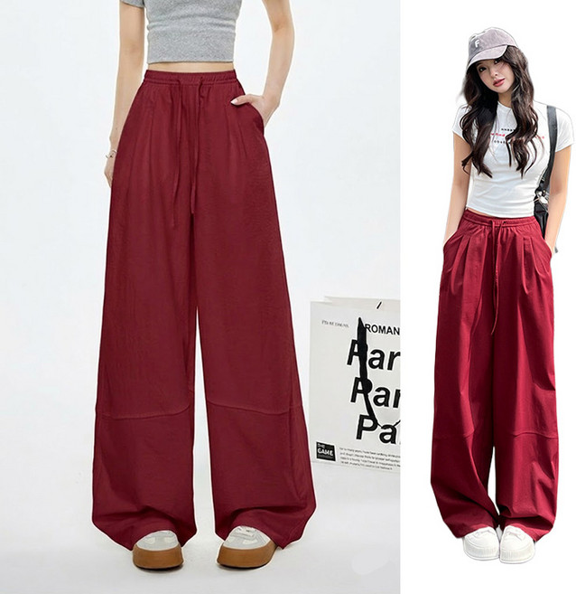 스토리원 여성 라이트 밴딩 와이드 팬츠 WM-SSBT066