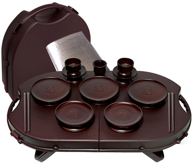 휴대용 제기세트 14P 성묘용 제기세트 미니 제기상 제사상, 1개