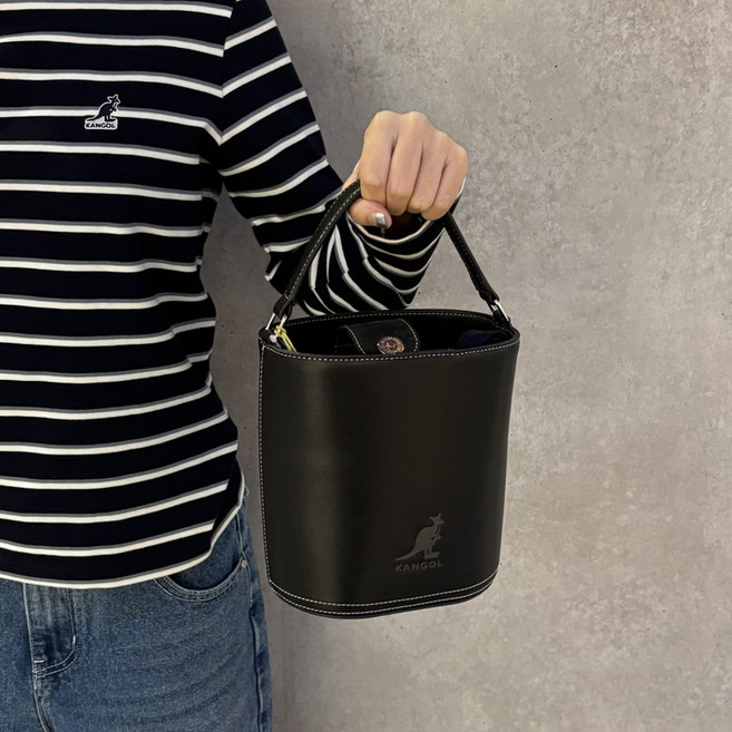 [국내정식매장] 캉골 가방 Kangol 루나 레트로코어 버켓백 3961 블랙 크로스백 슬링백, ONE