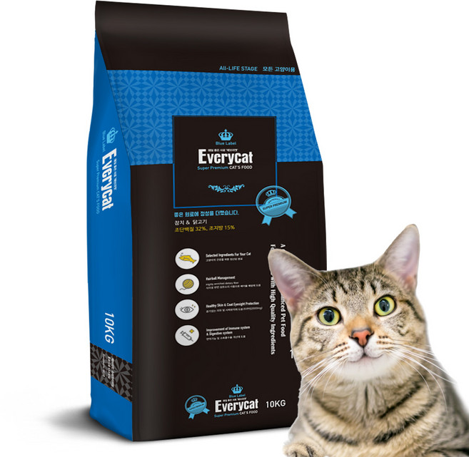 팜스코 에브리캣 10kg 참치맛+닭 대용량 고양이사료 전연령고양이사료, 1개