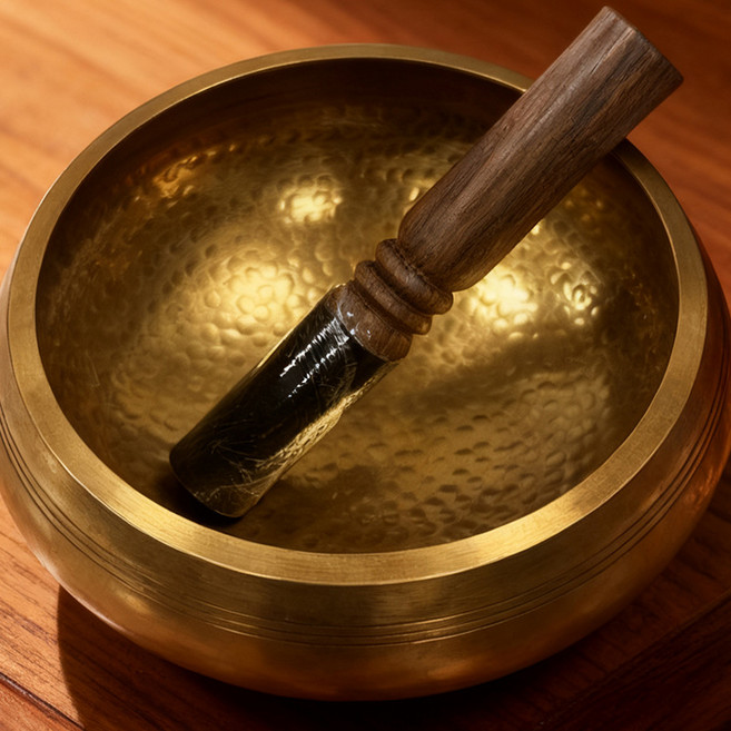 銅馨頌缽 瑜伽靜心缽, 1個, 原色