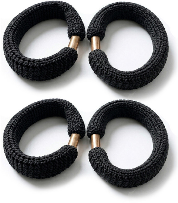 생활친구 일체형 통고무링 군인 밑단 고무링, 4개, 검정색