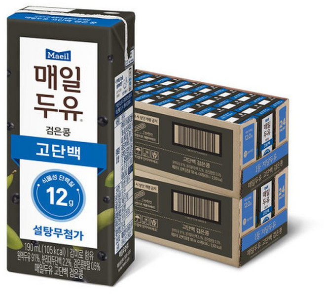 매일두유 고단백 검은콩 190ml 24개입 2개