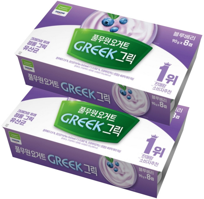 풀무원다논 그릭요거트 블루베리 95g, 16개