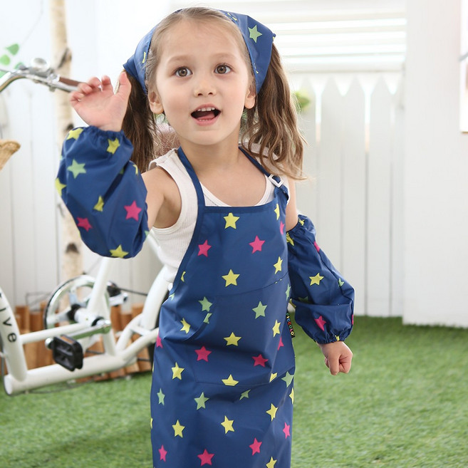 엘리몽 토시 두건 아기 앞치마 세트, 해피스타 네이버