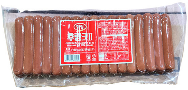 하림 후랑크2 소시지 1kg 치킨 후랑크 캠핑 핫도그 바베큐 업소용
