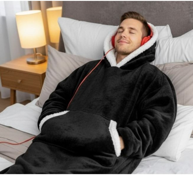 이불밖은위험해 빅후드 담요 부드럽고 우수한 소재 발목까지 덮어주는 입는 이불 차박담요 휴대용 블랭킷