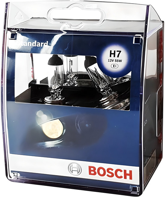 보쉬 스탠다드 할로겐 전구 2개입, 1개, H7
