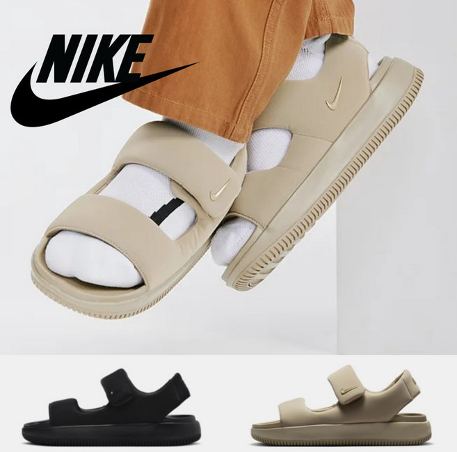 [국내매장판] 나이키 캄 샌들 남성 스트랩 여름 바캉스 물놀이 여행 키높이 남자 신발 슬리퍼 고무 통굽