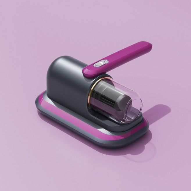 PYHO 무선 스마트 살균 먼지 진드기 청소기 이불 집먼지 청소 강흡력 진드기 퇴치 침구용 무선 침구청소기, 자주색