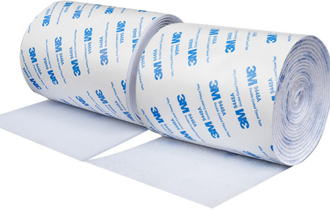 벨크로 테이프 찍찍이 초강력 양면 테이프 암수 한쌍 화이트 10cm x 100cm, 1세트