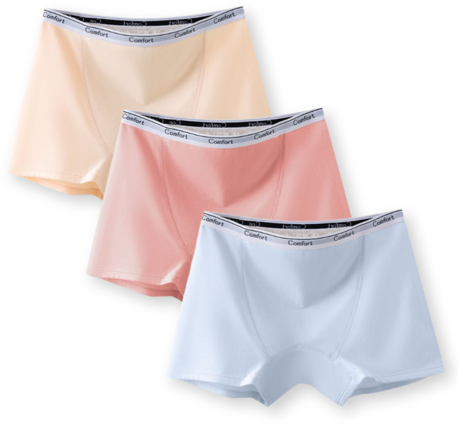 바디스윗 여성 위생팬티 샘방지 사각 드로즈형 3종 세트