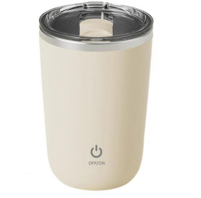 캠핑용 자동 혼합 컵 더블 클릭 시작 방수 전기 자체 교반 커피 우유 컵 주방 용품 1 세트 350ml, Yellow, 1개