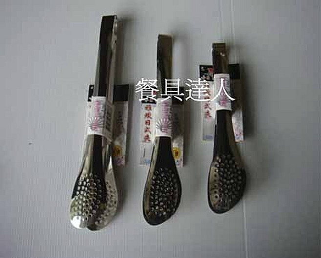 餐具達人 雅緻 饅頭夾/烤肉夾/燒烤夾/麵包夾/梅花夾/漢堡夾, 1個, 不銹鋼日式夾(大), 不銹鋼