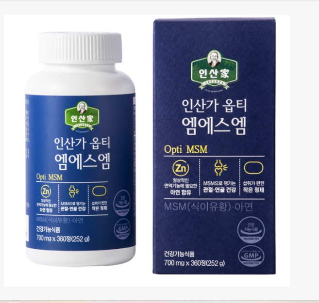 [정품] 인산가 인산죽염 엠에스엠 360정 MSM, 1개