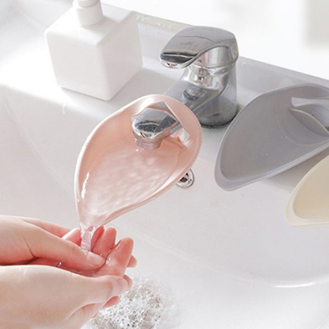 수도꼭지 연장기 세면대 연장탭 세면보조기 그레이, 나뭇잎수도꼭지연장탭 그레이, 1개