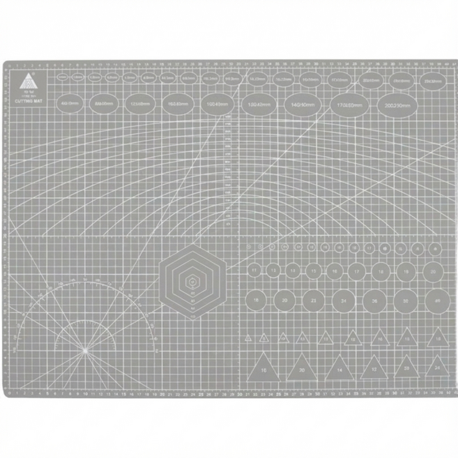 블링오피스 양면 데스크 컷팅 매트, 그레이