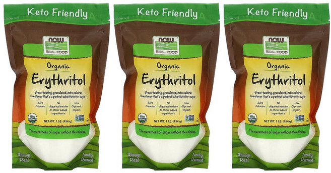 [2+1] NOW Foods 나우푸드 리얼푸드 에리스리톨 454g Erythritol 비건 감미료 3개