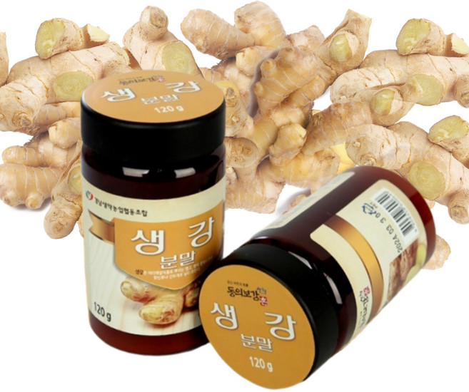 [산청생협] 국내산 생강가루 음료 요리에 활용가능 100% 생강분말 120g, 2개