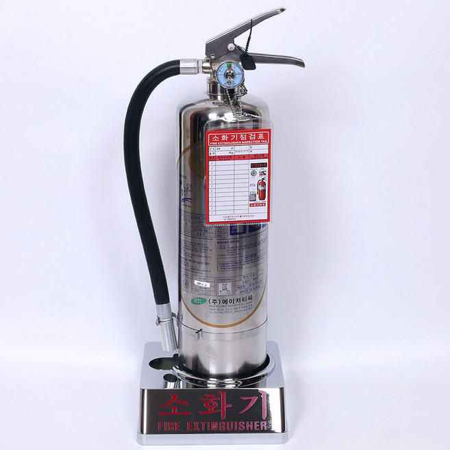 가스식 소화기 NOVEC-1230 FK-5112 3kg 하론 할로겐 소화기 대체 청정 소화기 + 점검표 + 크롬받침대, 1