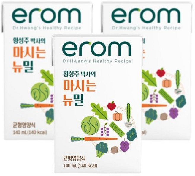 이롬 황성주 균형영양식 마시는 뉴밀 140ml x 96팩, 96개