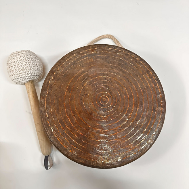 국악기유림 국산 사물놀이 징 세트(징+채), 1개, 골드