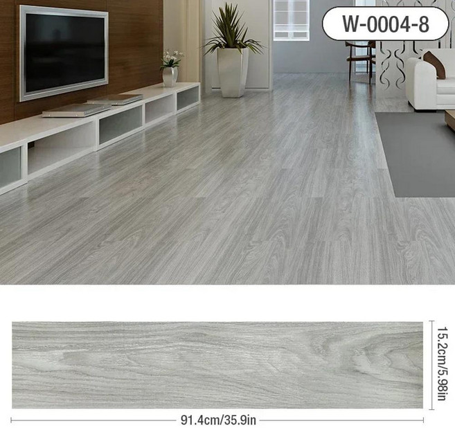 나뭇결 바닥 스티커 스타일 벽 방수 접착 거실 화장실 주방 홈바닥 장식, (91x15cm) 5 piece, 3. B / D. (91x15cm) 5 piece