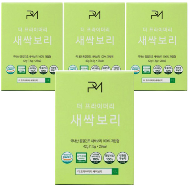 더프라이머리 국내산 영광 무농약 유기농 노지재배 동결건조 새싹보리 스틱포, 4개