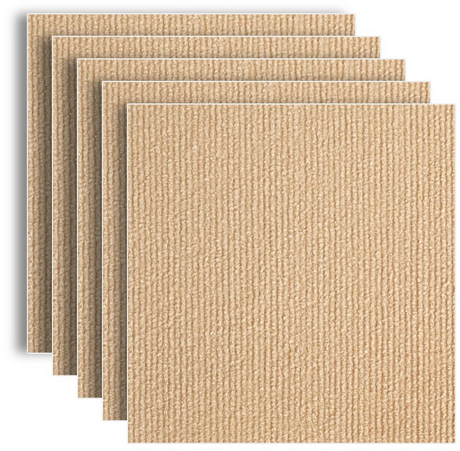 아이시니 [정품] 붙이는 바닥 조각매트 논슬립 다용도 미끄럼방지 카페트, 라이트 브라운, 10p