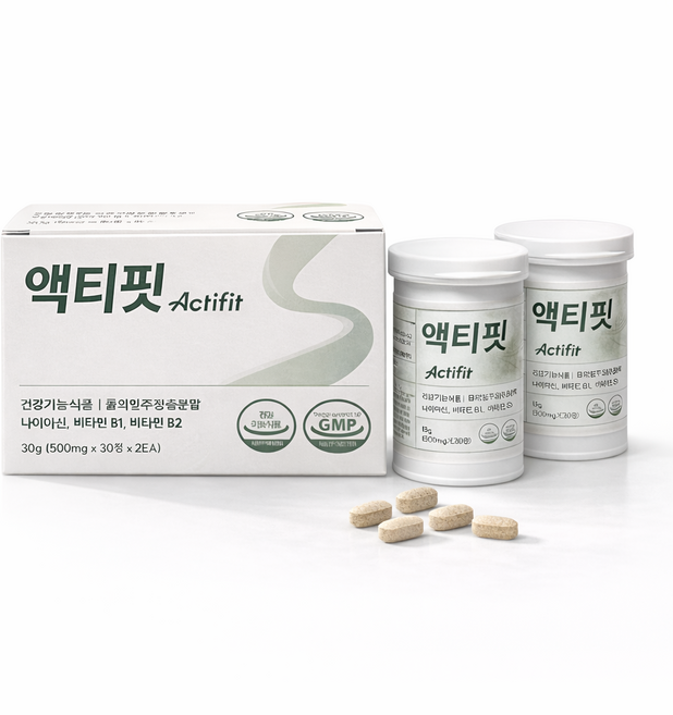 인디드바이오 액티핏 체지방감소 복부지방감소 액티포닌 돌외잎 다이어트, 1박스, 60정