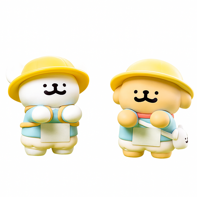 線條小狗趣趴趴系列公仔, 1個