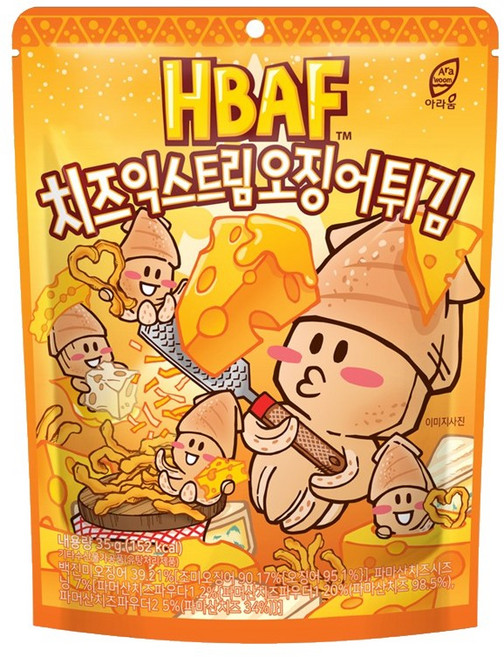 바프 치즈익스트림 오징어튀김, 4개, 35g