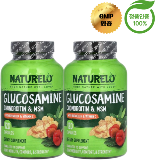 NATURELO 뉴트렐로 콘드로이친글루코사민 엠에스엠 MSM 120정 2개