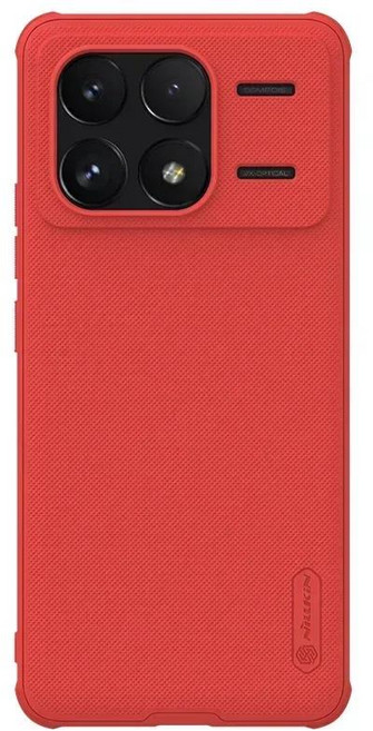 Xiaomi Poco F6 Super Frosted Shield 울트라 씬 매트 TPU + PC 지문 충격 전화 케이스 용 Nillkin, 01 for POCO F6 Pro, 04 빨간